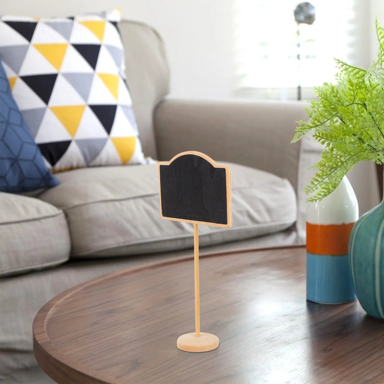 10Pcs Small Chalkboard Sign Wooden Mini Message Board Light Compact Easy Clean for Cafe Bar Restaurant Home Office Menu Display