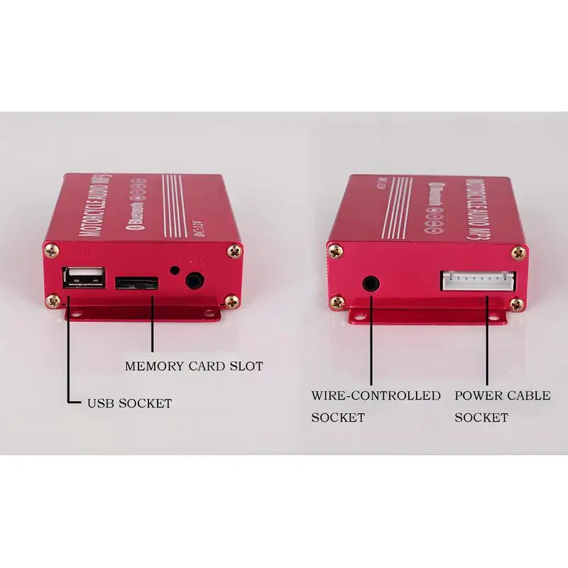 4 Channel Audio Motorcycle Wireless Speaker Audio System MP3 Anti-theft Alarm Stereo Speaker with Remote Control Cordless