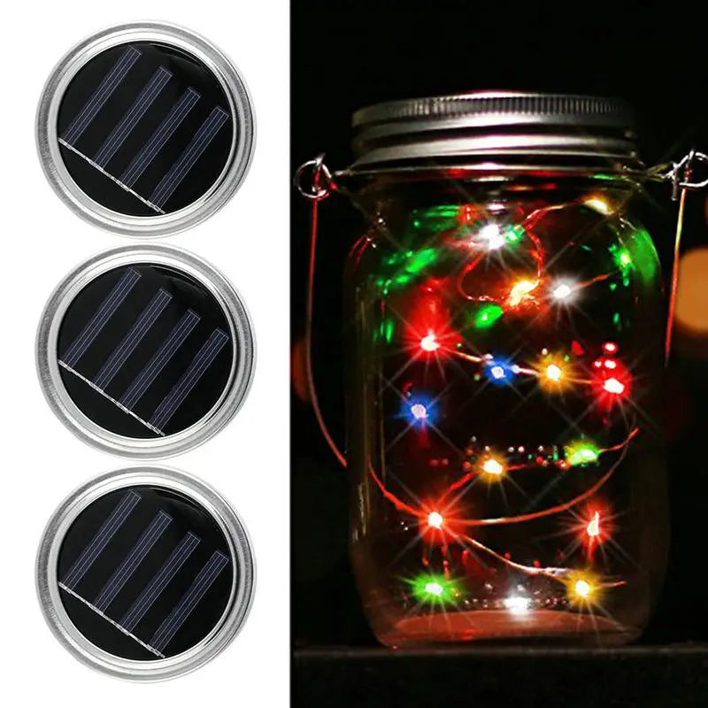 2m 20leds Solar powered Mason Jar Lid Fairy string Vine light Lantern Patio Garden Bottle Porch night Wedding Party Decoration