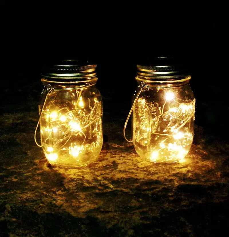 2m 20leds Solar powered Mason Jar Lid Fairy string Vine light Lantern Patio Garden Bottle Porch night Wedding Party Decoration
