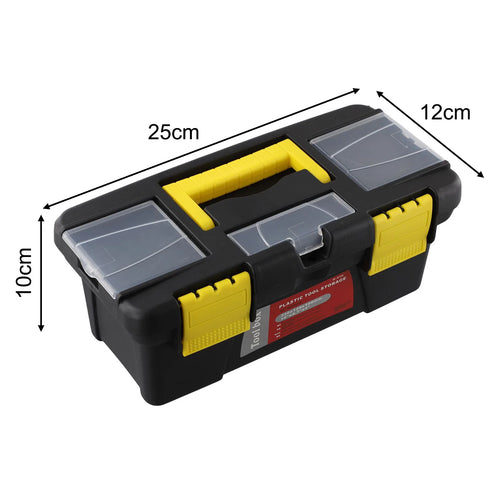 1 Pcs 10 Inch Two-Layer Plastic Toolbox Mini Multi-Functional Accessories Box Portable Screws Hardware Tool Box Set