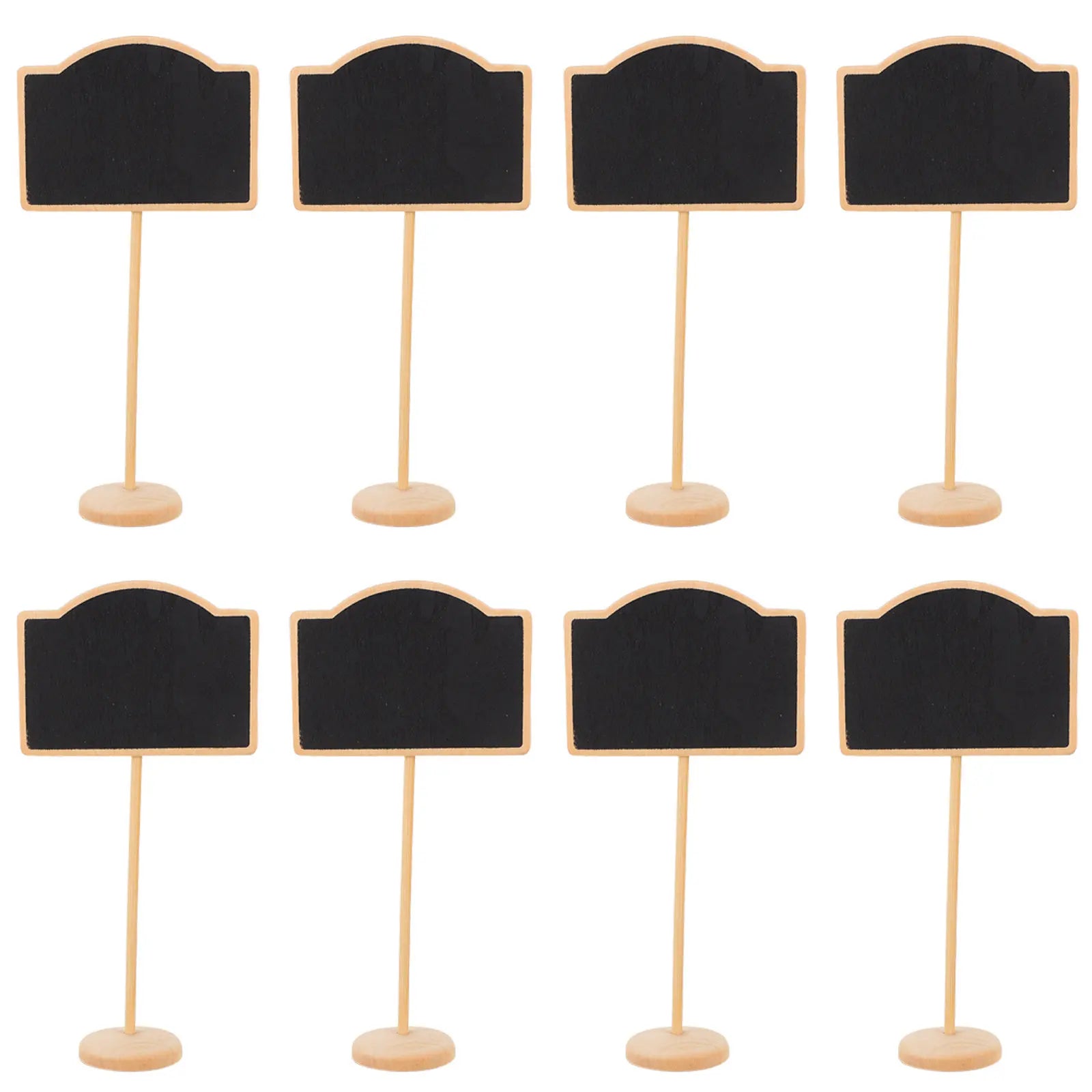10Pcs Small Chalkboard Sign Wooden Mini Message Board Light Compact Easy Clean for Cafe Bar Restaurant Home Office Menu Display