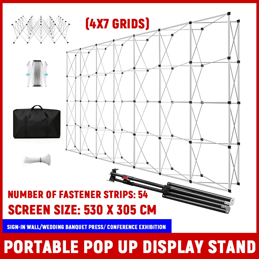 10x17 FT Portable Pop Up Display Stand Tension Fabric Backdrop Booth Frame