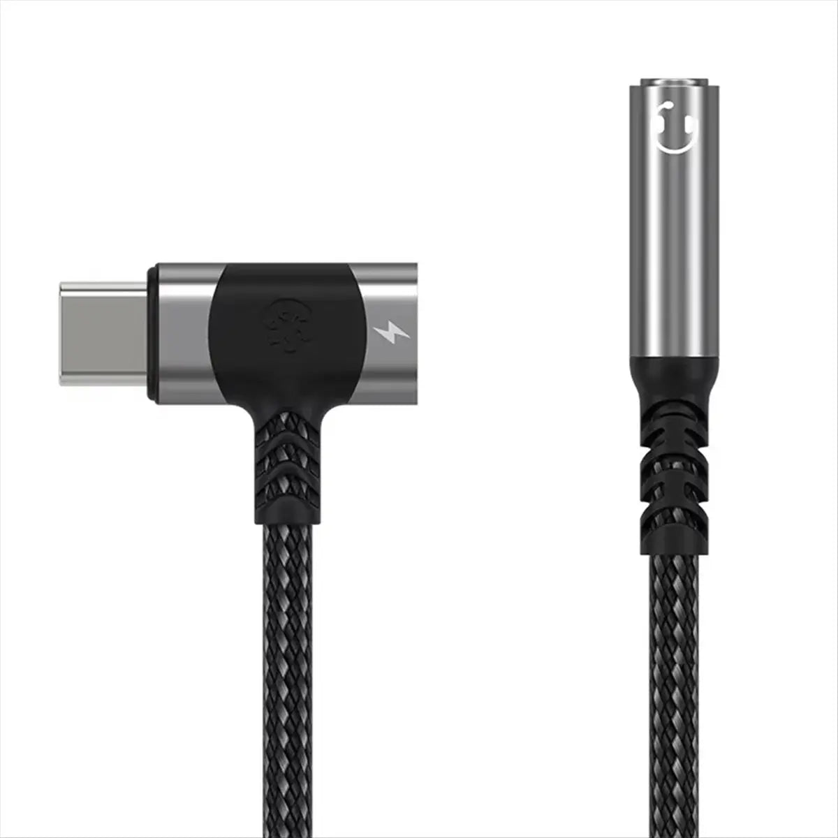 *A14E 2 in 1 USB C to 3.5mm Jack Audio Adapter PD Fast Charging Cable Type C Headphone Adapter Converter Silver