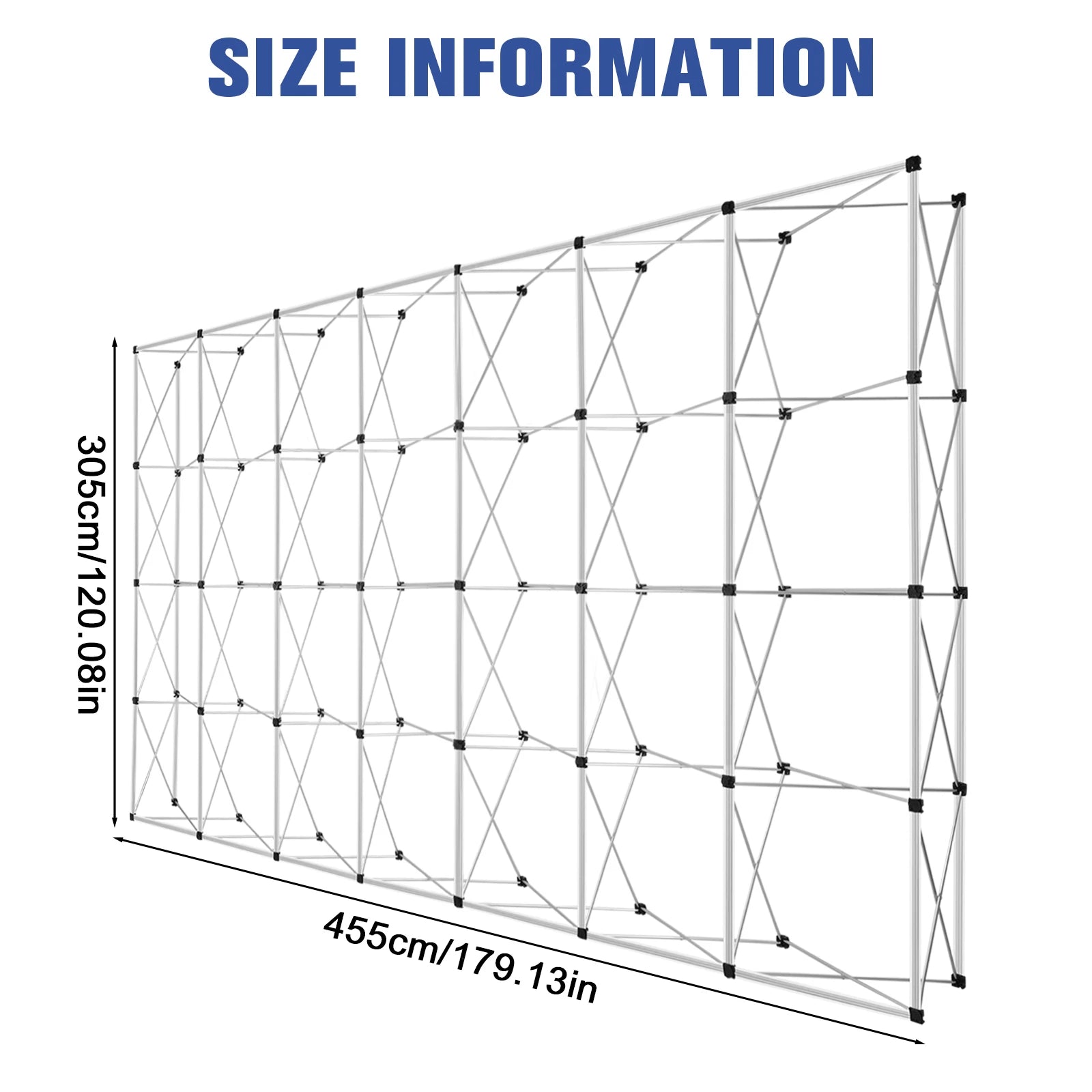 10x10/15/17 FT Portable Pop Up Display Stand with Carrying Bag Banner Show Frame for Business Shopping Malls Campuses Weddings