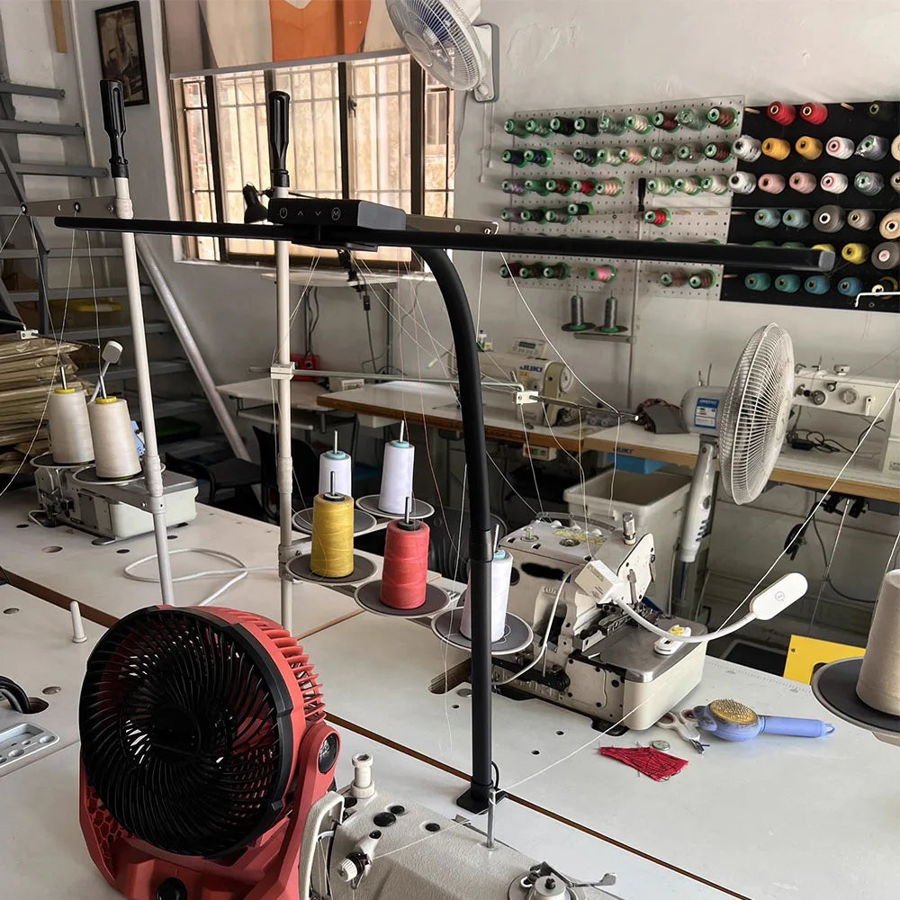 24W Double-Head LED Clip Table Lamp with Remote Control 5 Color 5 Brightness Flexible Gooseneck Eye Caring Lamp for Office Home