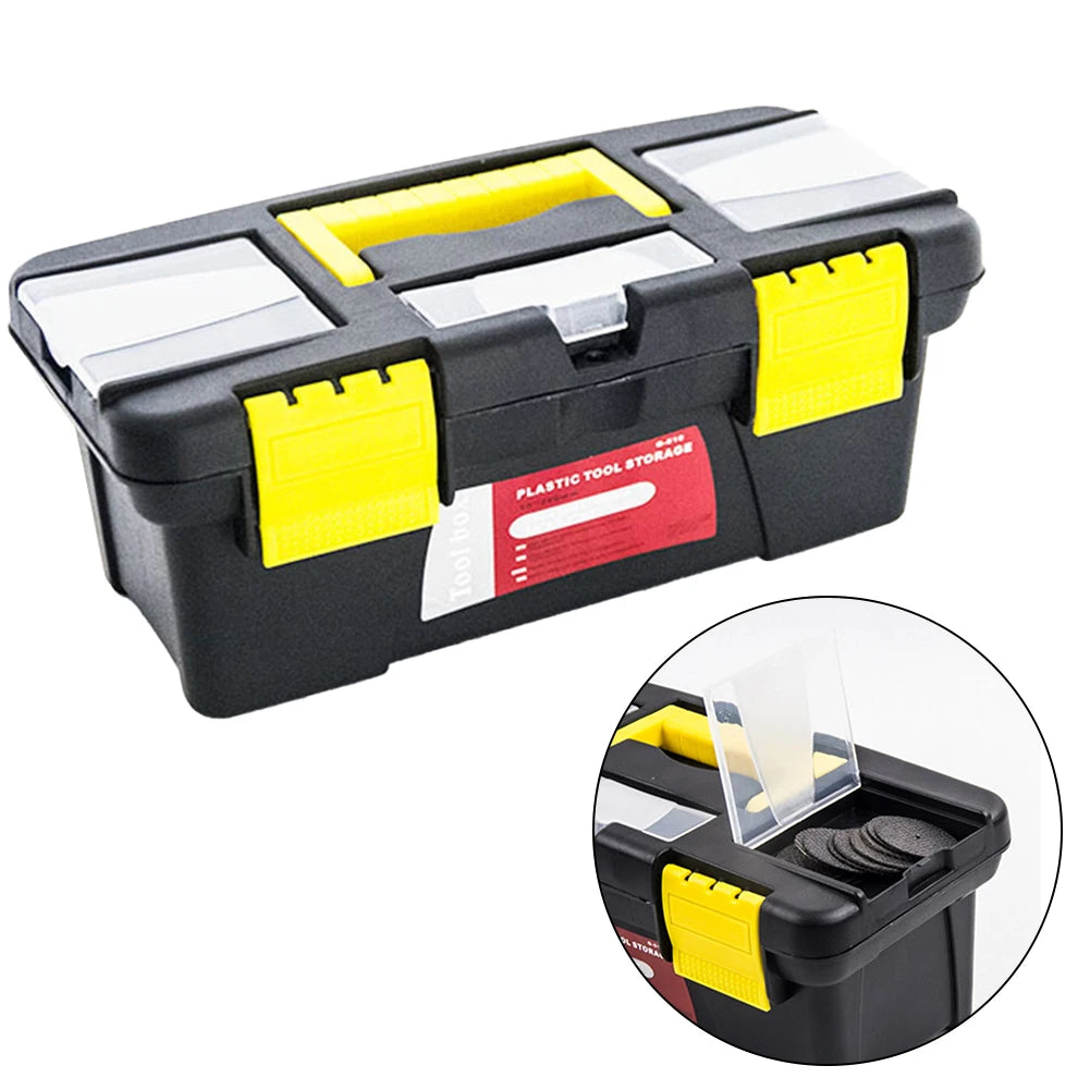 1 Pcs 10 Inch Two-Layer Plastic Toolbox Mini Multi-Functional Accessories Box Portable Screws Hardware Tool Box Set