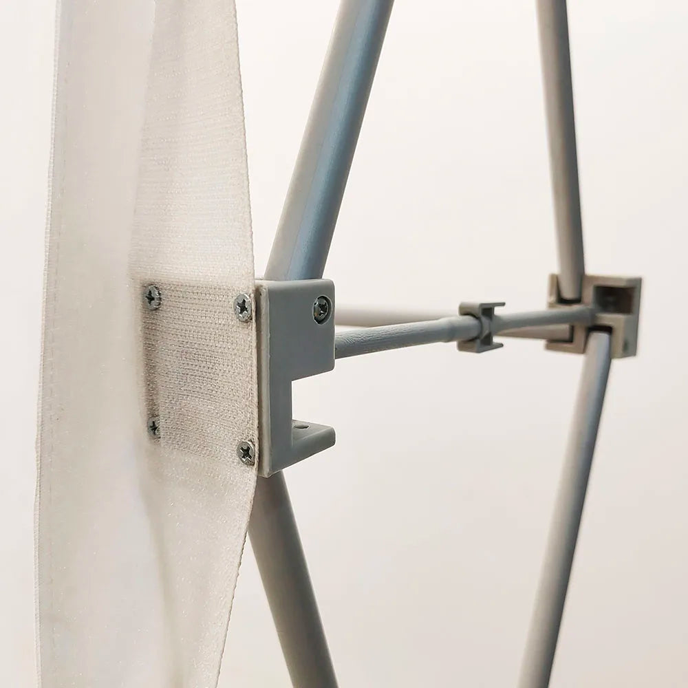 3x3 Foldable Pop-up Display Stand with Dye Sublimation Customizable Screen Aluminum Frame Tension Fabric-Reusable & Lightweight