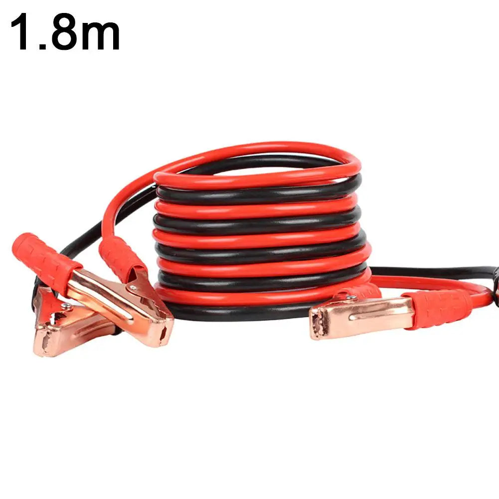 1.8m Car Emergency Power Start Cable Auto Battery Booster Jumper Power Wire Kit Accessories For Suv Van Rv Bu P1n3