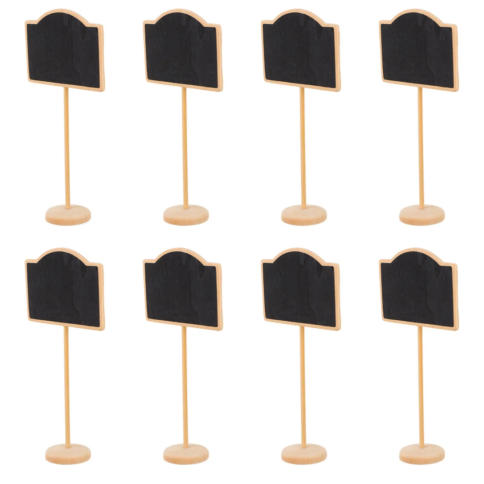 10Pcs Small Chalkboard Sign Wooden Mini Message Board Light Compact Easy Clean for Cafe Bar Restaurant Home Office Menu Display