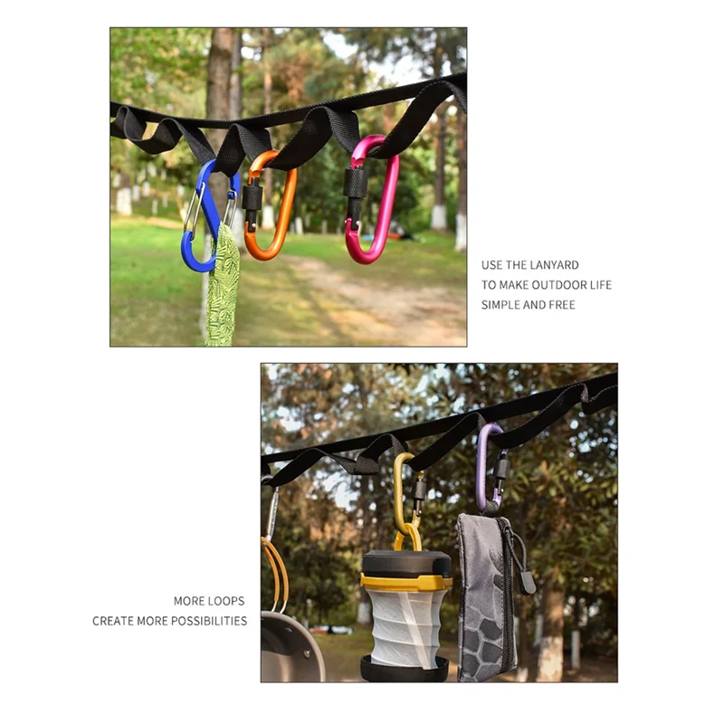 2525+ Outdoor Hanging Rope Portable Lanyard Canopy Hanger Camping Campsite Storage Strap Backpacking Hiking Tent Accessories