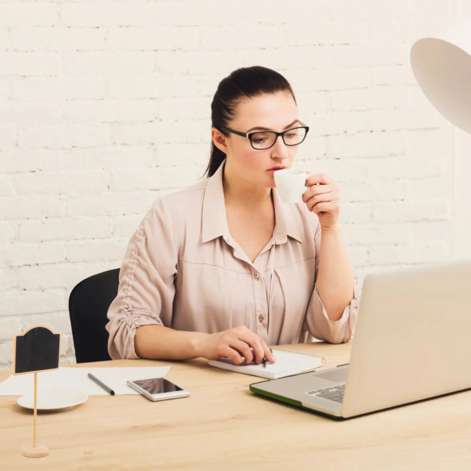 10Pcs Small Chalkboard Sign Wooden Mini Message Board Light Compact Easy Clean for Cafe Bar Restaurant Home Office Menu Display