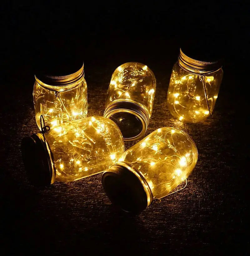 2m 20leds Solar powered Mason Jar Lid Fairy string Vine light Lantern Patio Garden Bottle Porch night Wedding Party Decoration