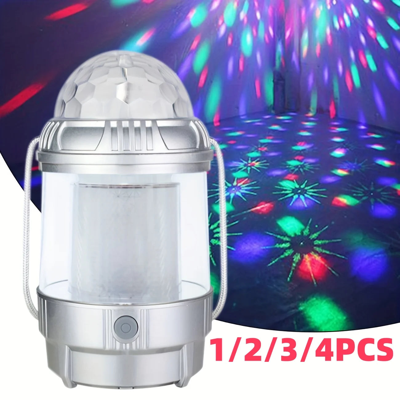 1-4PCS LEDCamping Lantern Rechargeable,1500mAh PowerBank,3Light Modes Stage Light,for Hallowen Decoration,Chrismas, indoor.